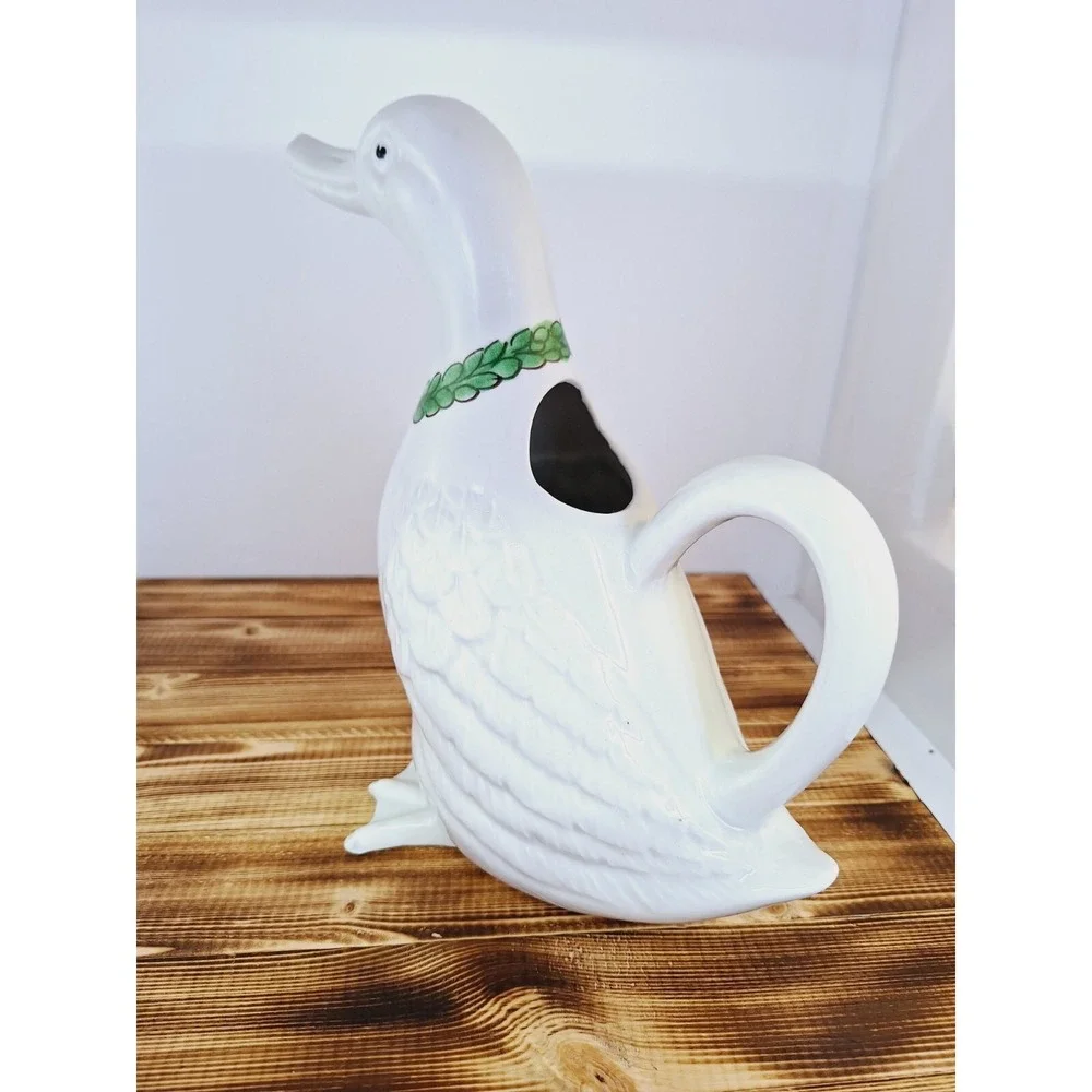 Vintage MANCER‎ TALL  DUCK WATER PITCHER Made in Italy 10